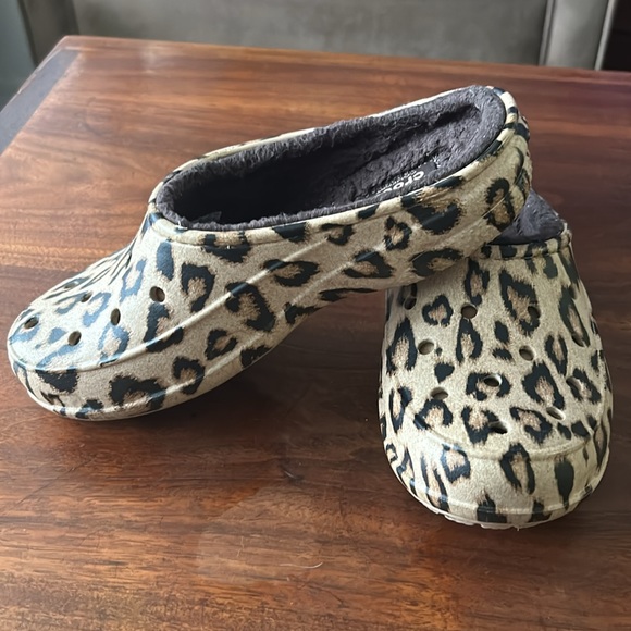 Leopard print lined Crocs - Picture 3 of 7